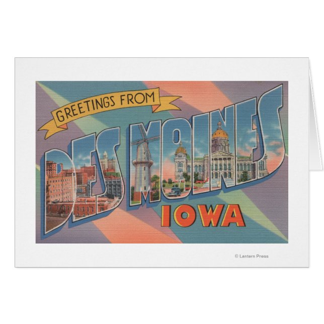 Des Moines, Iowa - Grandes Lettres Scènes 3 (Devant horizontal)