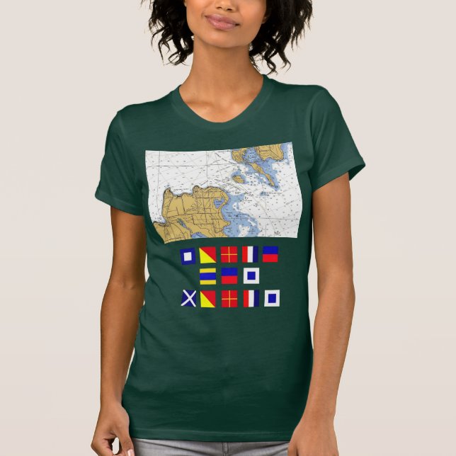 DES Morts, porte des décès de WI, T-shirt nautique (Devant)