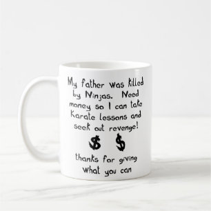 Des ninjas ont tué mon père Mug drôle Humour