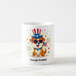 Des pattes pour la liberté 4 juillet Mug - Patriot