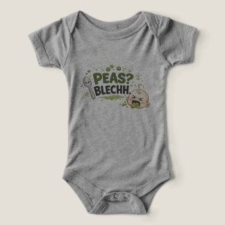 Des petits pois? Beurk. Body pour bébé grincheux à