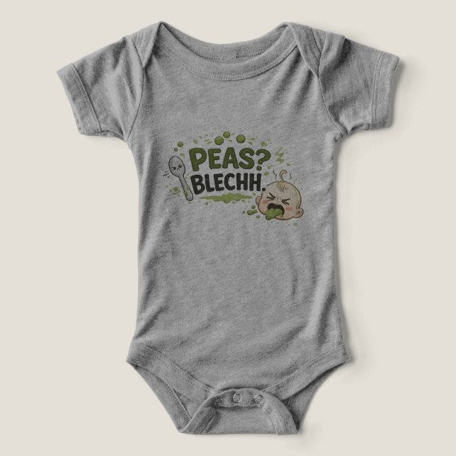 Des petits pois? Beurk. Body pour bébé grincheux à (Design Recto)