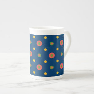 Des Pois de Jumbo bizarres sur Navy Blue China Mug