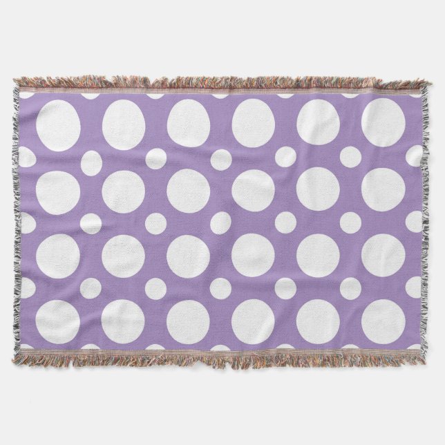 Des pois violets et blancs jettent la couverture (Devant)