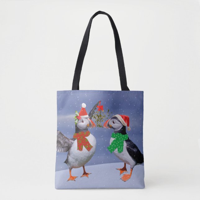 Des Puffins Festifs Sur Tout Le Sac D'Impression (Devant)