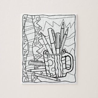 Des PUZZLES vous COLOREZ - une TASSE PLEINE de la
