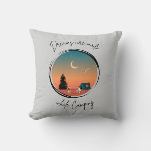 Des Rêves Sont Faits Pendant Le Coussin De Camping
