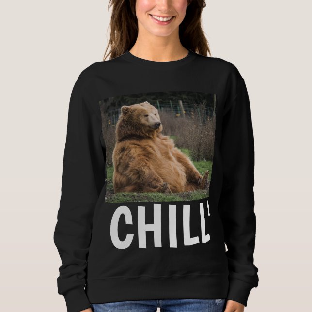 DES T-SHIRTS "CHILL" FUNNY FUNNY DE FEMMES PORTENT (Devant)