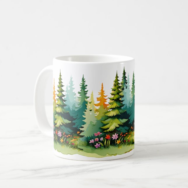 des tasses à thème nature ! Des forêts sereines (Devant gauche)