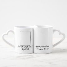 Des tasses de couples. Tasses à café mariage perso
