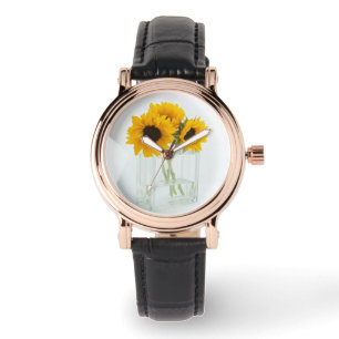 Des tournesols dans des montres Vase