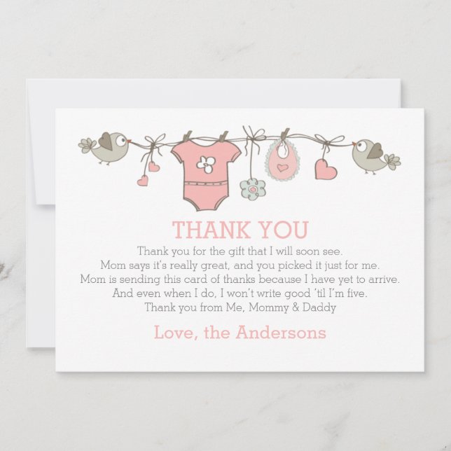 Des vêtements de filles élégants et roses merci BA (Devant)