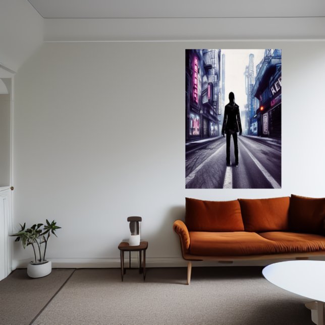 Descendre la rue vide | AI Art Poster (Créateur téléchargé)