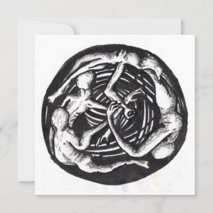 Descente spirale, carte plate