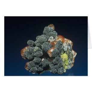 Descloizite sur Calcite