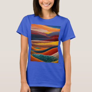"Desert Art Blue T-Shirt - Explorez l'Art de