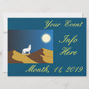 Desert Coyote Howling Pleine lune Thunder_Cove