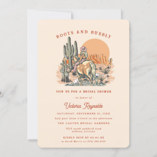 Désert de l'Ouest Invitation de douche nuptiale