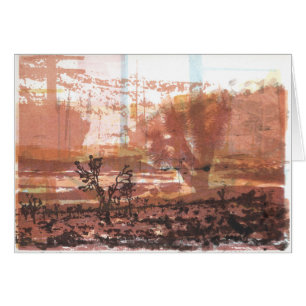 Désert de Mojave de carte d'art d'arbre de Joshua