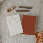 Désert de Whimsical | Carte de conseil Mariage Ter<br><div class="desc">Ce désert fantaisiste | carte conseil mariage en terre cuite est parfait pour votre simple mariage rustique occidentale beige et terre cuite. La palette de couleurs de saumons neutres est vintage au sud-ouest avec une touche rétro moderne. Le script est une délicate calligraphie minimaliste manuscrite qui est assez élégant et...</div>
