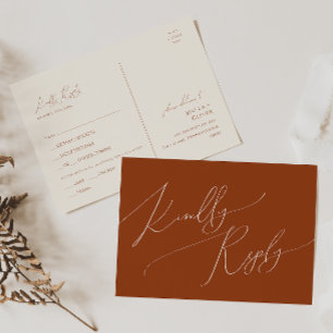 Désert de Whimsical   Carte postale Rust Menu Choi