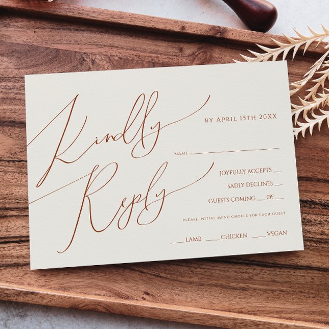 Désert de Whimsical | Carte RSVP au choix du menu  (Créateur téléchargé)