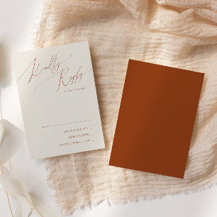 Désert de Whimsical   Carte RSVP en terre cuite