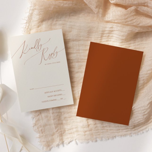 Désert de Whimsical | Carte RSVP en terre cuite (Créateur téléchargé)