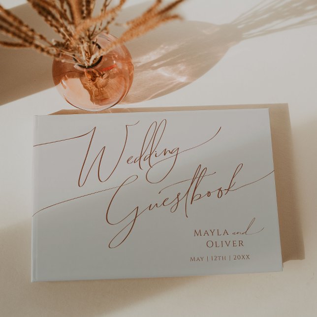 Désert de Whimsical | Livre d'or Mariage beige (Créateur téléchargé)