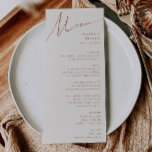 Désert de Whimsical | Menu Dîner Mariage Beige<br><div class="desc">Ce désert fantaisiste | menu de dîner mariage beige est parfait pour votre mariage simple rustique occidental beige et terre cuite. La palette de couleurs de saumons neutres est vintage au sud-ouest avec une touche rétro moderne. Le script est une délicate calligraphie minimaliste manuscrite qui est assez élégant et romantique....</div>