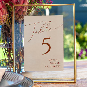 Désert de Whimsical   Numéro de table beige