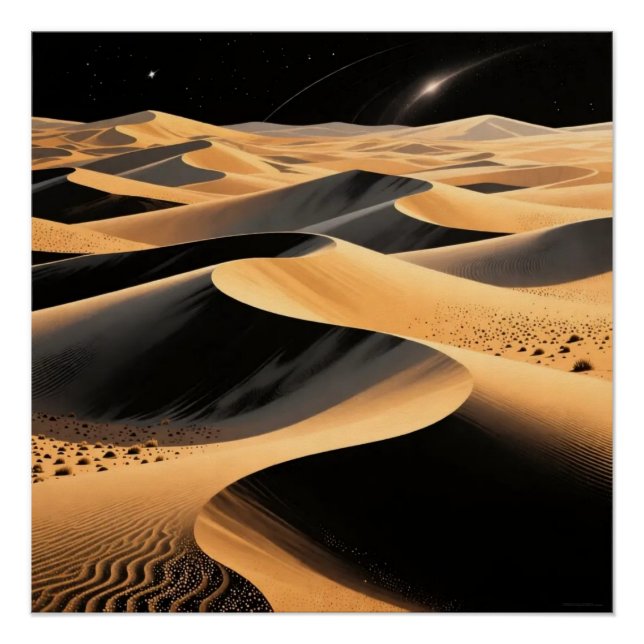 Desert Dunes Art Poster (Devant)