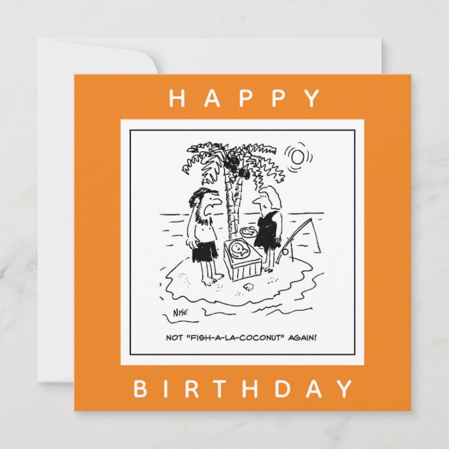 Desert Island Fish & Coconut Menu Dessin (Devant)