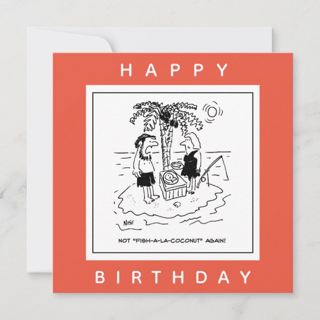 Desert Island Fish & Coconut Menu Dessin (Devant)