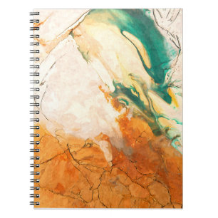 Désert Marbre Turquoise Flux Carnet Abstrait