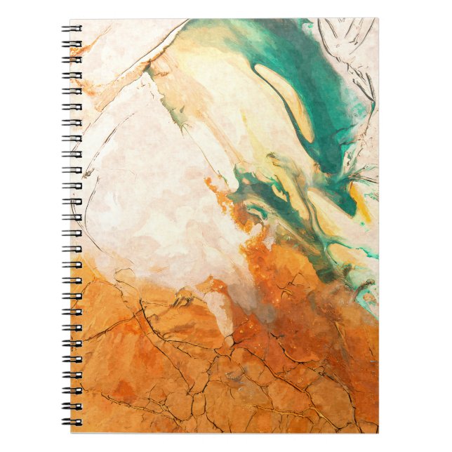 Désert Marbre Turquoise Flux Carnet Abstrait (Devant)