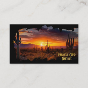 Desert Mountains Sunset Arizona Carte de visite