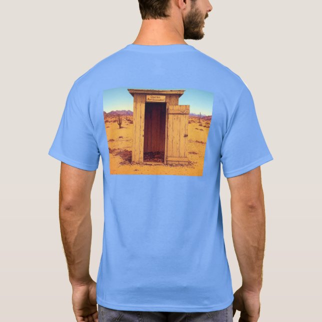 Desert Outhouse hommes bleu T-shirt dos (Dos)