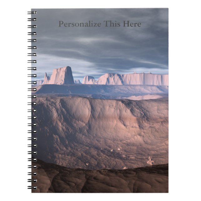 Désert personnalisé de carnet de notes à spirale (Devant)