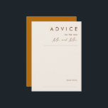 Désert simple | Carte de conseil Mariage orange br<br><div class="desc">Ce simple désert | Burnt Orange mariage est exactement ce que vous cherchez pour compléter votre mariage boho rustique moderne. Idéal pour une ambiance occidentale minimaliste vintage ou une ambiance bohème automnale rétro. Le script blanc naturel minimal apparaît vraiment avec cet arrière - plan d'automne coloré. Vous pouvez choisir de...</div>