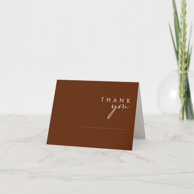 Désert simple | Carte de remerciements de cannelle (Devant)