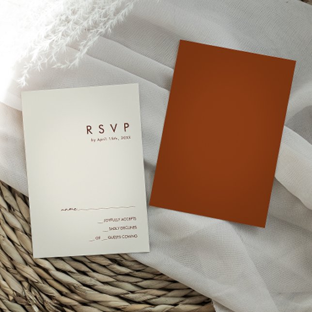 Désert simple | Carte RSVP en terre cuite (Créateur téléchargé)