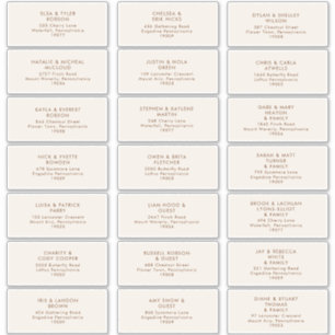 Désert simple   Étiquettes de adresse blancs natur