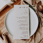 Désert simple | Menu Dîner Mariage Blanc Naturel<br><div class="desc">Ce simple désert | Natural White mariage diner menu est exactement ce que vous cherchez pour compléter votre mariage boho rustique moderne. Idéal pour une ambiance occidentale minimaliste vintage ou une ambiance bohème automnale rétro. Le script minimal de cannelle foncée apparaît vraiment avec cet arrière - plan d'automne. Vous pouvez...</div>