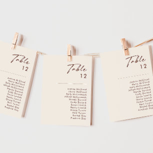 Désert simple   Tableau des nombres de tables blan