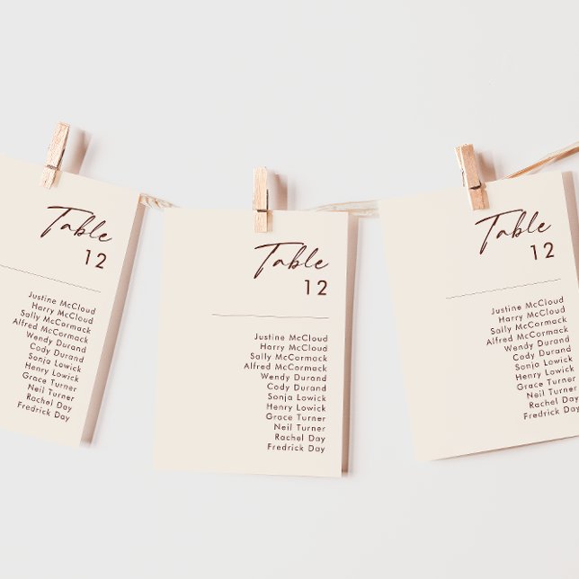 Désert simple | Tableau des nombres de tables blan (Créateur téléchargé)