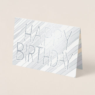 Desert Stripes Metallic Foil Bonne carte d'anniver