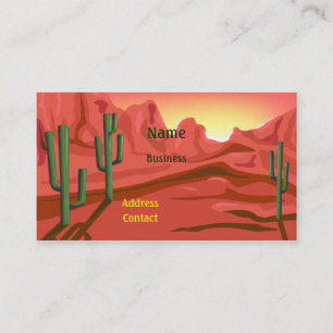 Desert Sunset Red Rock Carte de visite