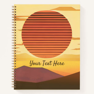 Desert Sunset Rust Orange et Journal Brown