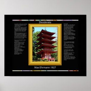 DESIDERATA affiche des temples chinois